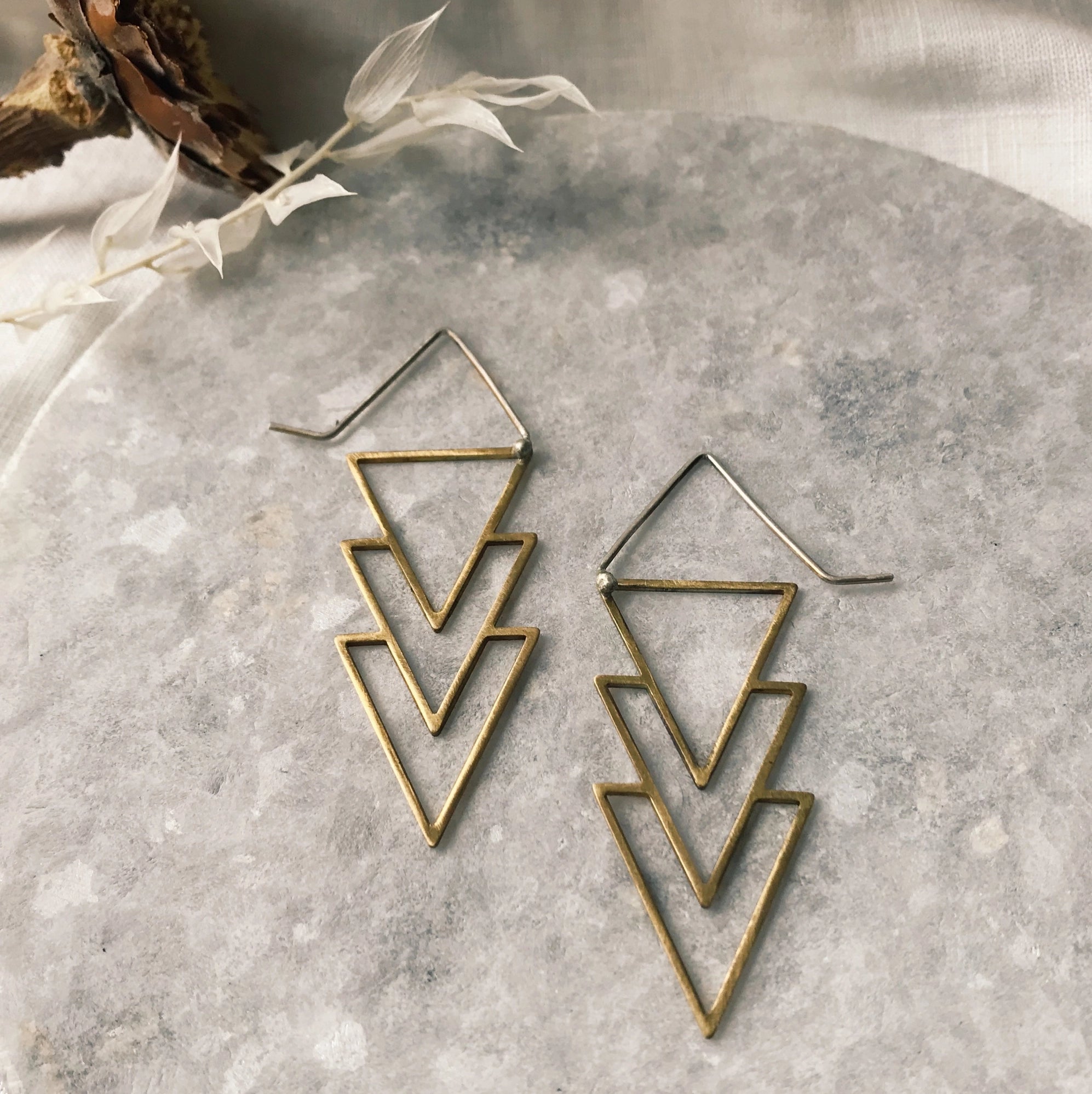 Modern Madini {3 TRIANGLE} earrings