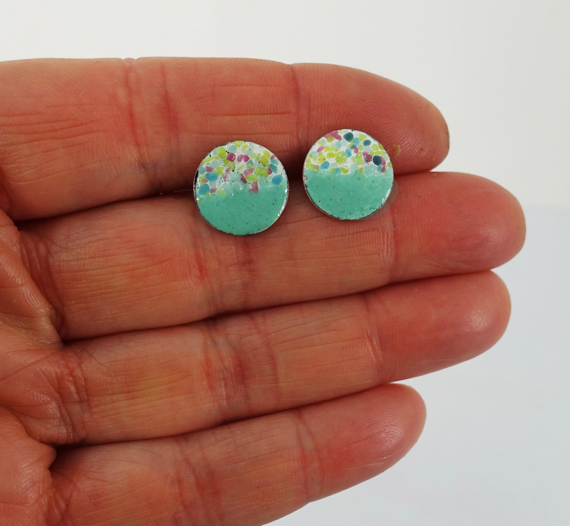 830 Degrees {JADE CONFETTI} earrings + pendant