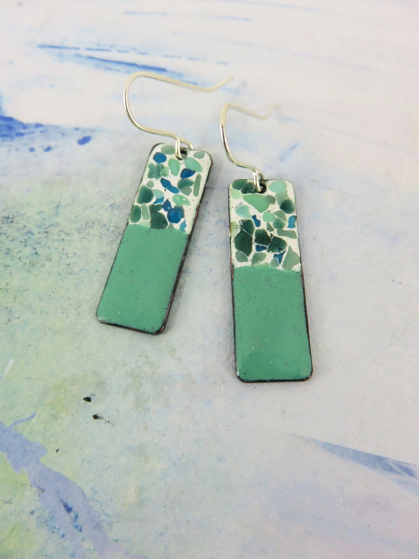 830 Degrees {JADE CONFETTI} earrings + pendant