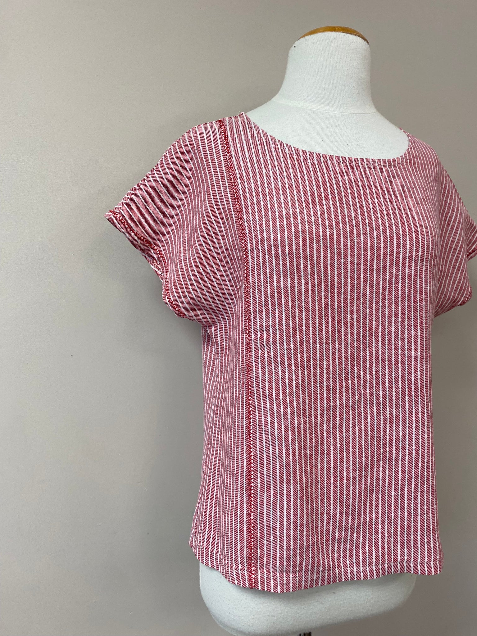 Maria top {STRIPE} w/stitching