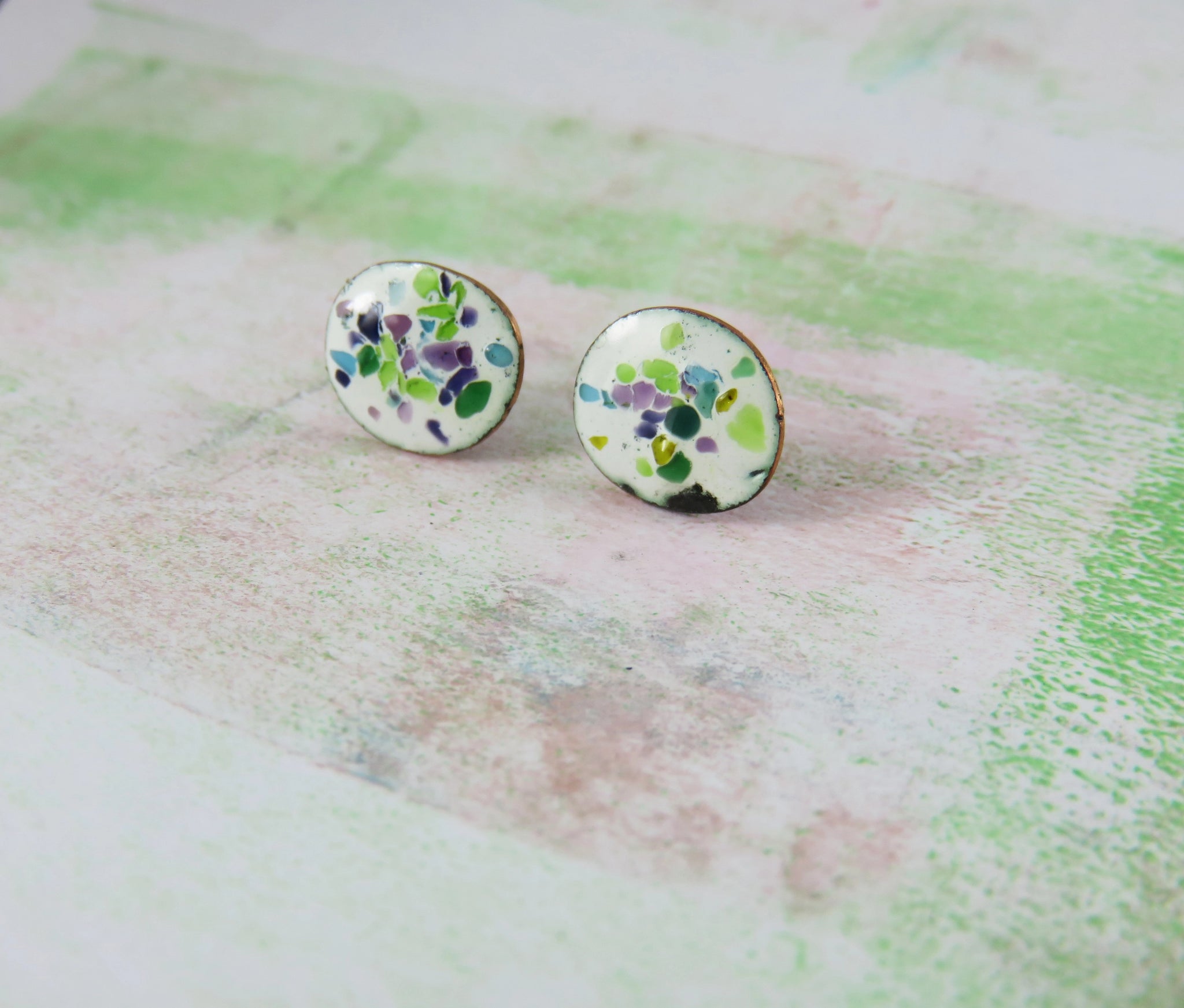 830 Degrees {WHITE CONFETTI} earrings