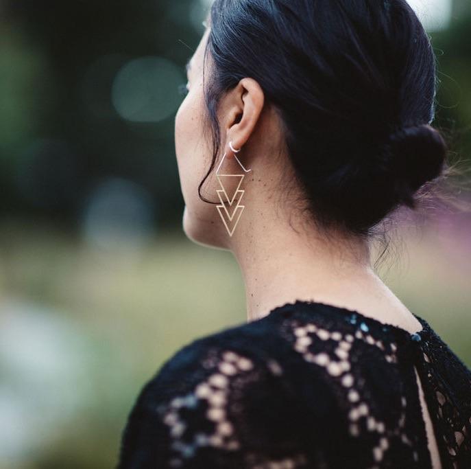 Modern Madini {3 TRIANGLE} earrings