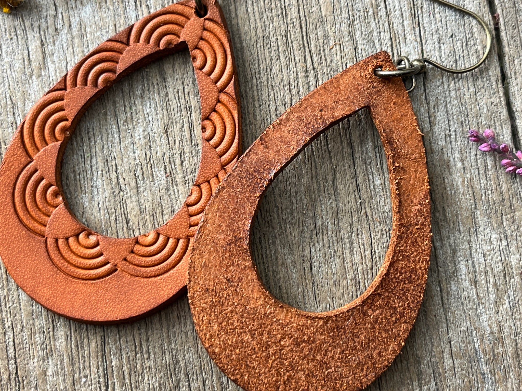 Red Pony Leather Goods {GEOMETRIC} Open Teardrop