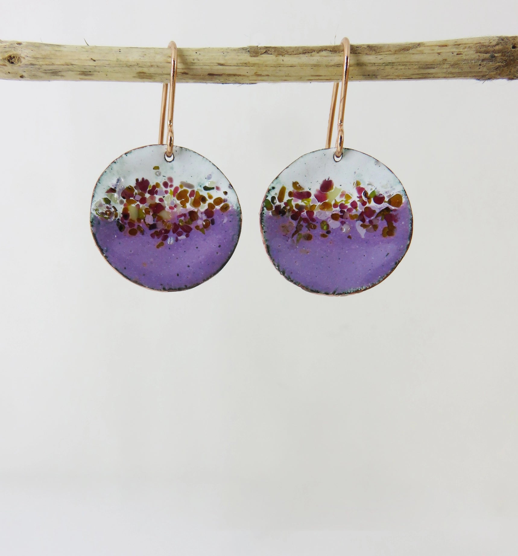 830 Degrees {VIOLET CONFETTI} earrings + pendant