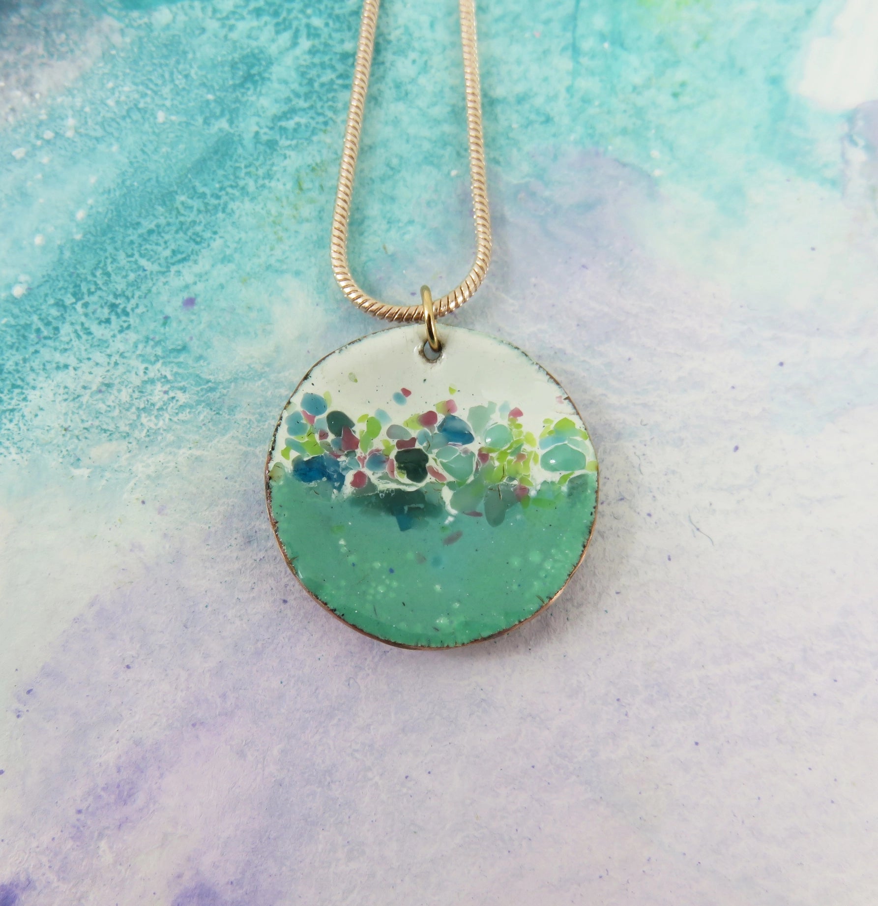 830 Degrees {JADE CONFETTI} earrings + pendant
