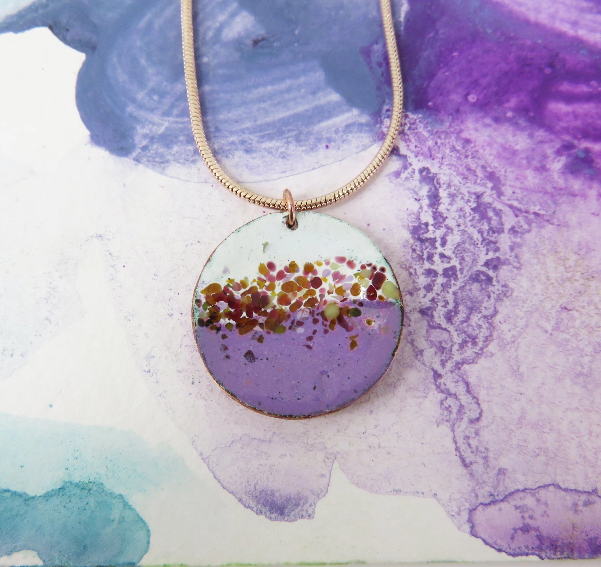 830 Degrees {VIOLET CONFETTI} earrings + pendant