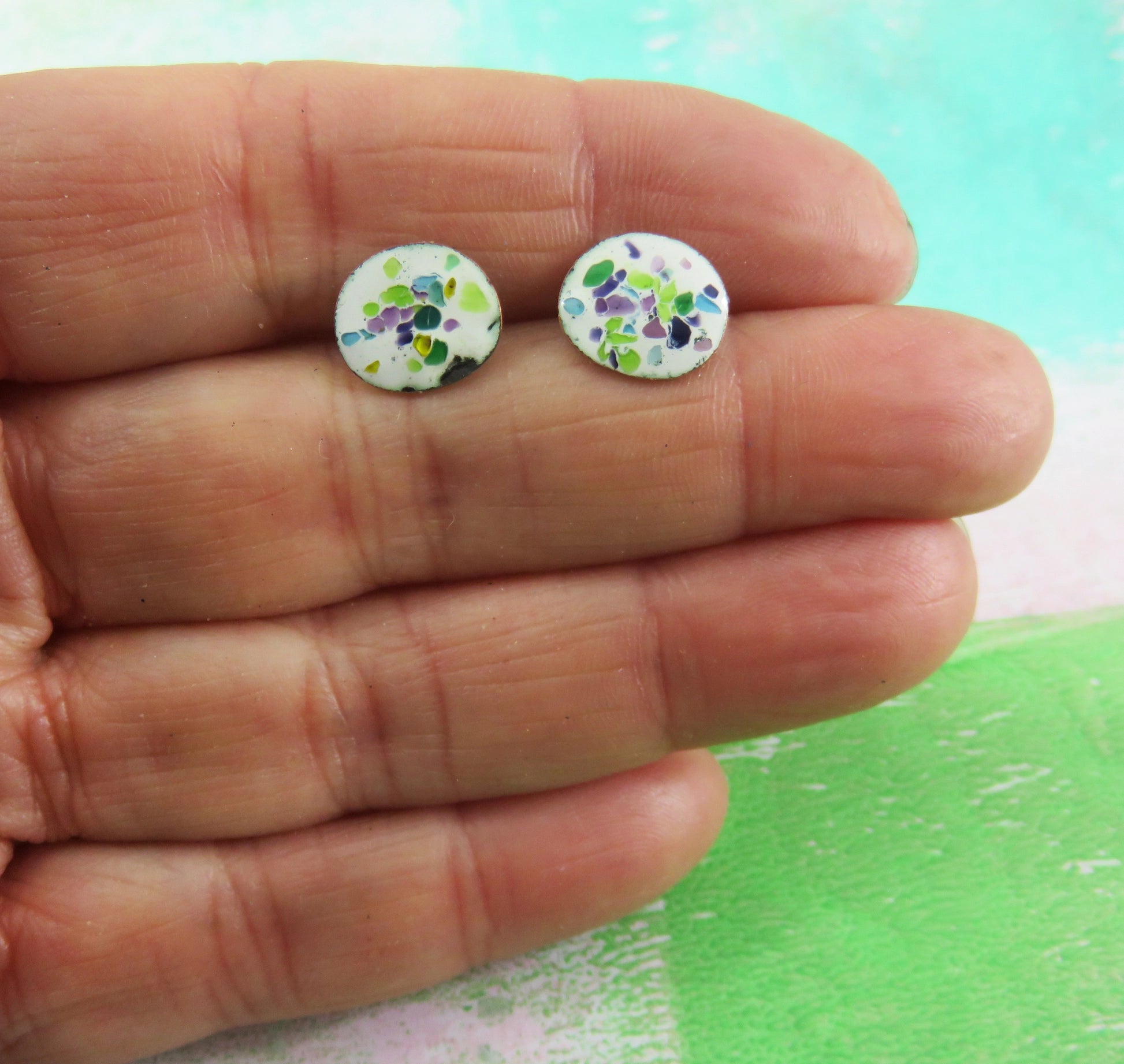 830 Degrees {WHITE CONFETTI} earrings