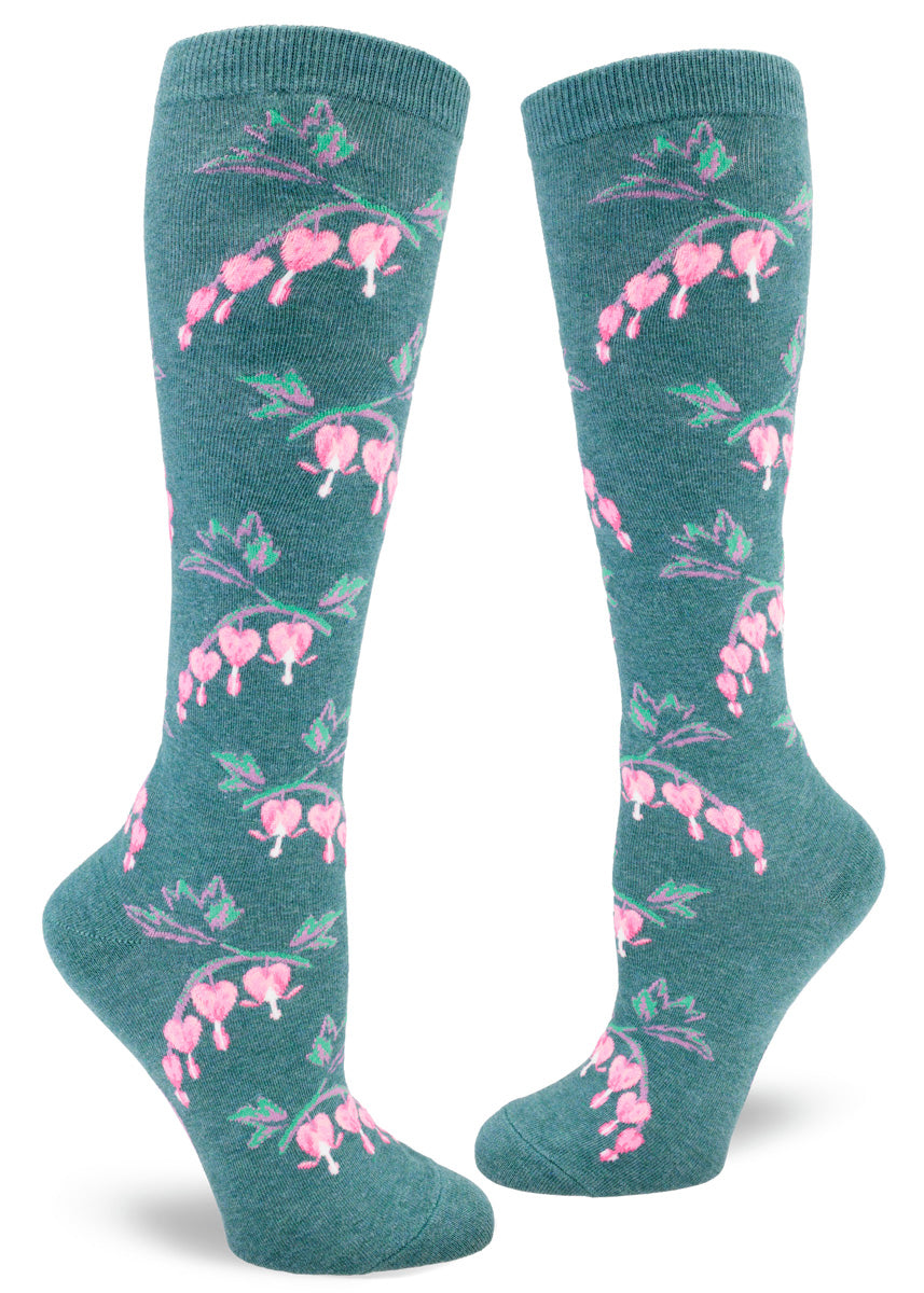 Modsocks {BLEEDING HEART} knee high + crew
