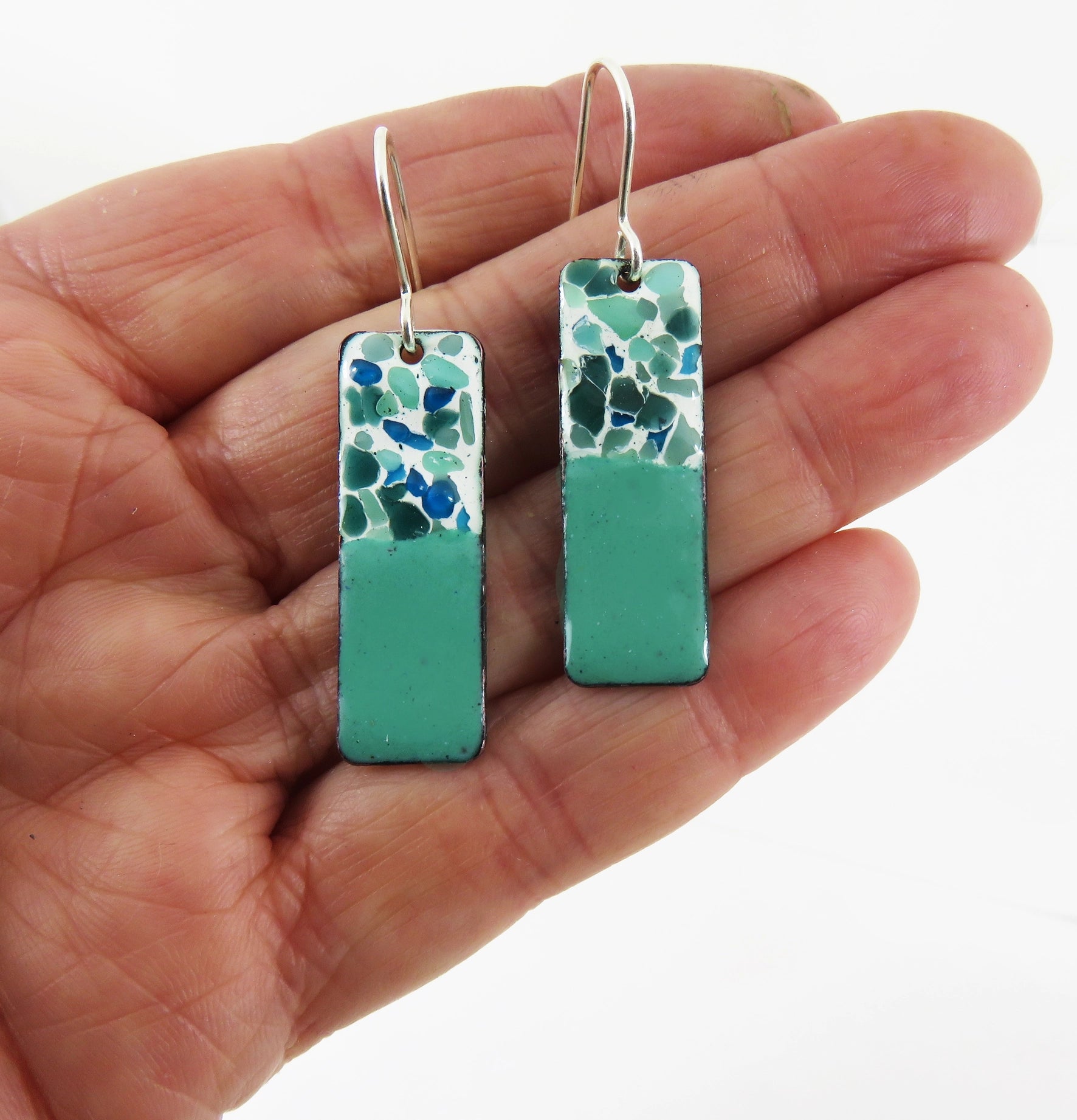 830 Degrees {JADE CONFETTI} earrings + pendant