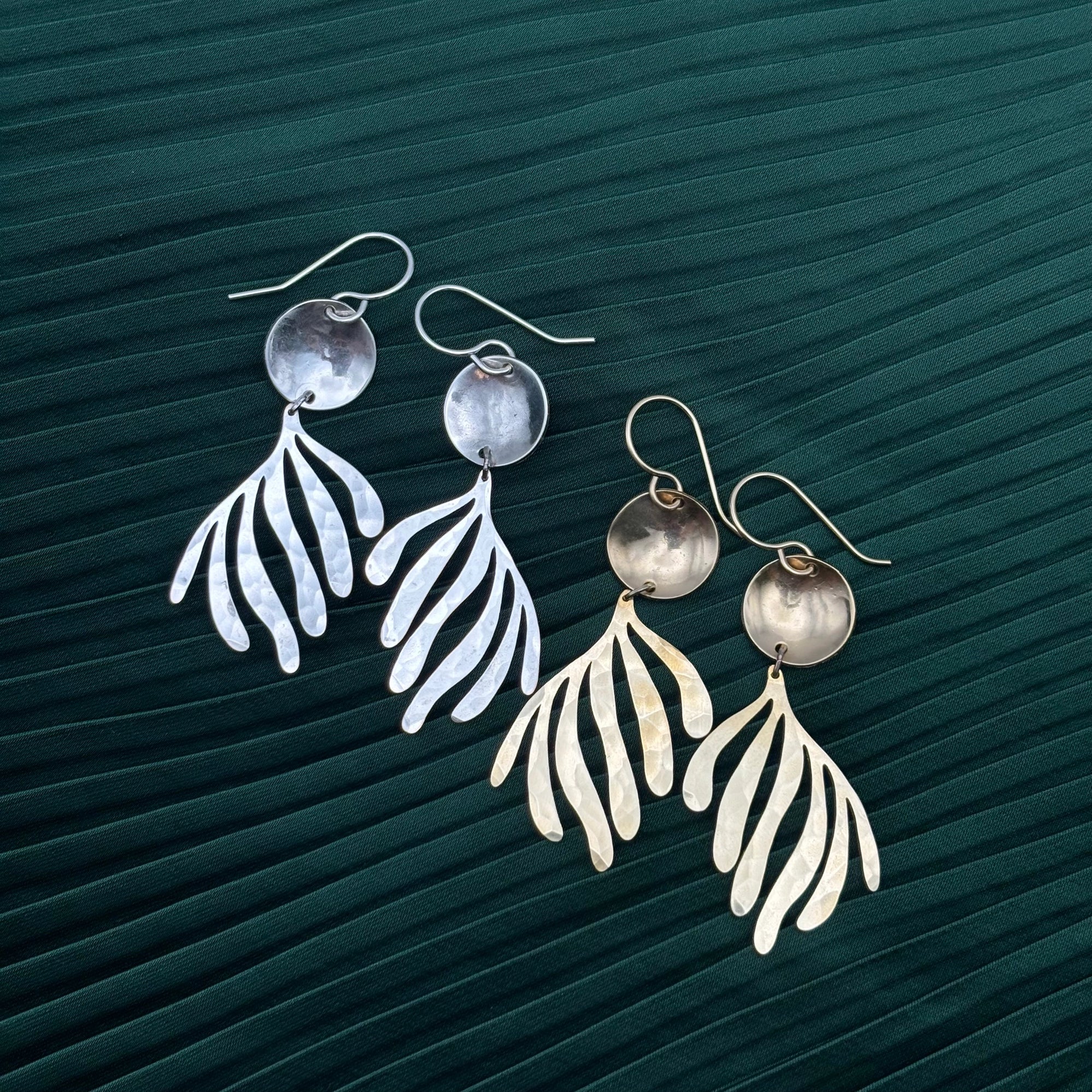 Fluff Hardware {SEA FERN} earrings