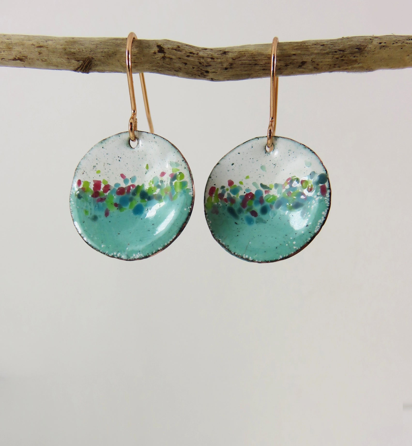 830 Degrees {JADE CONFETTI} earrings + pendant