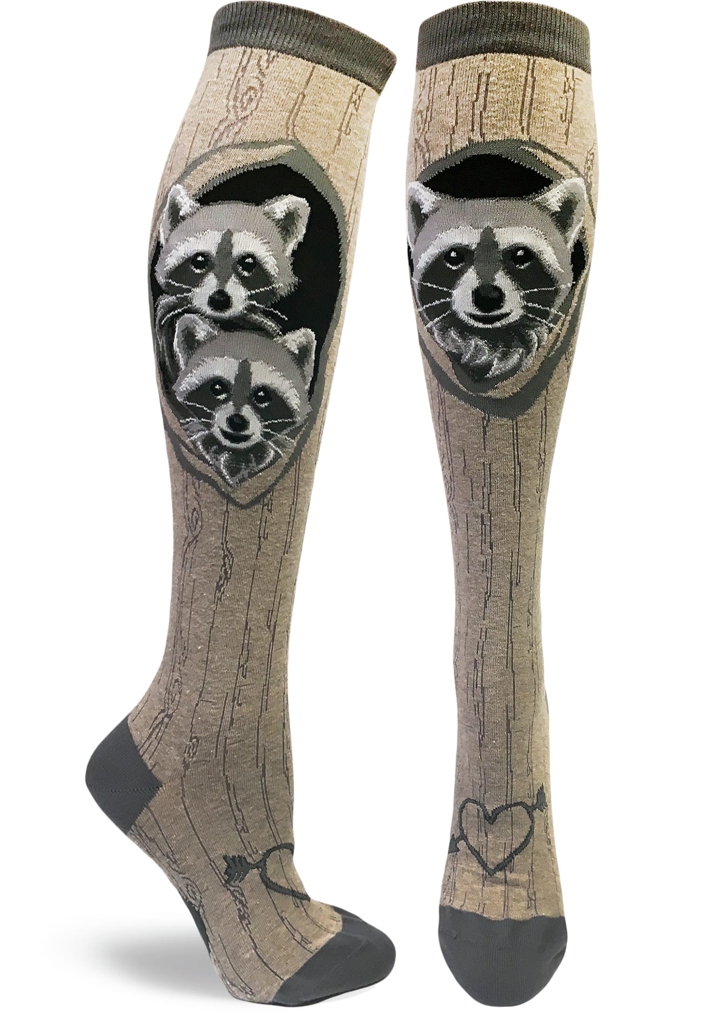 Modsocks {RACCOONS DEN} knee high + crew