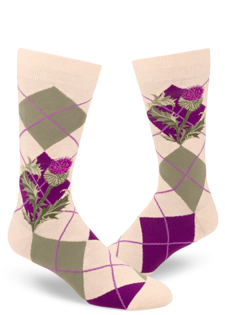 Modsocks {THISTLE} men's crew, women's crew + knee high