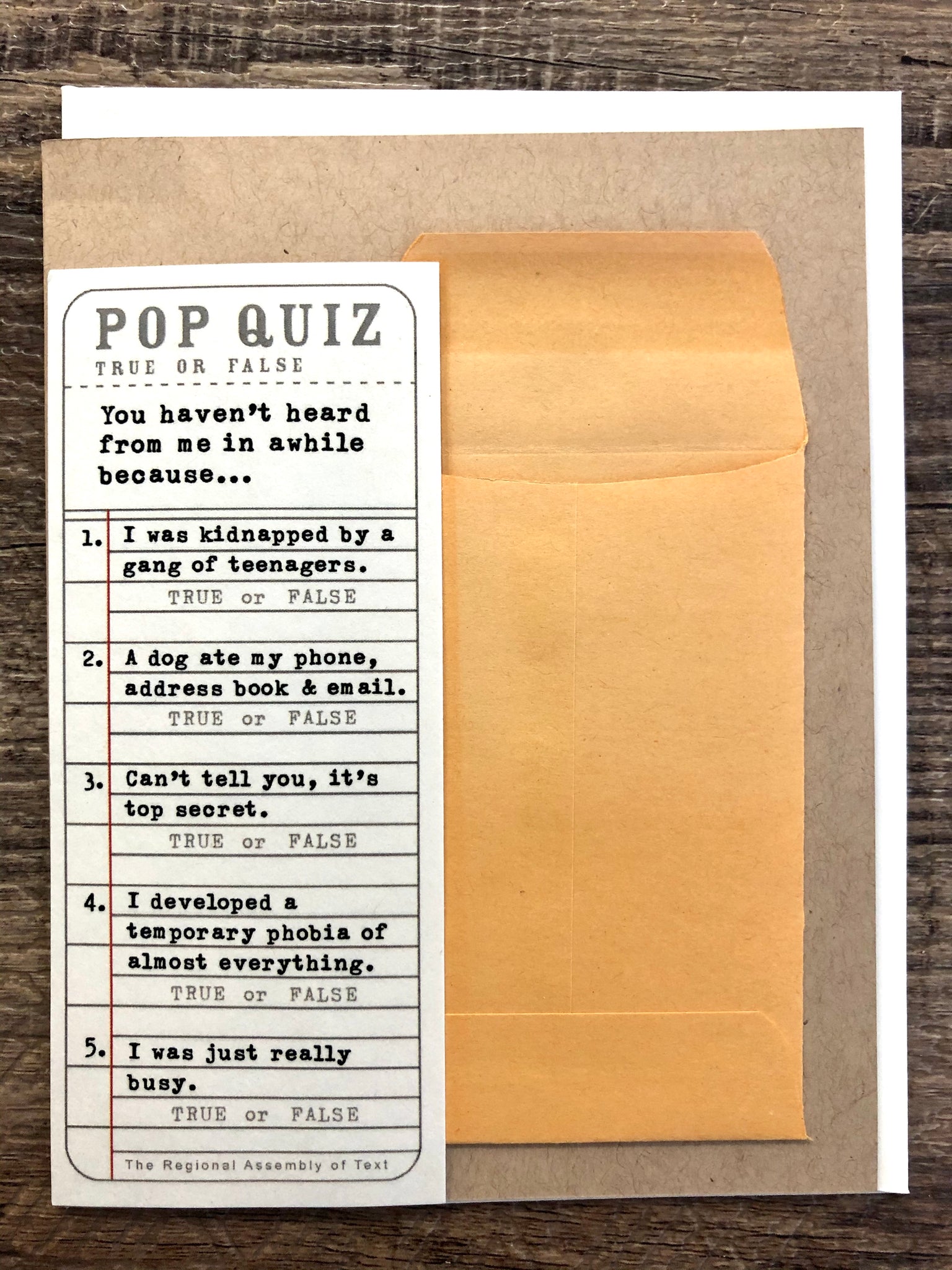 Assembly of Text {QUIZ}