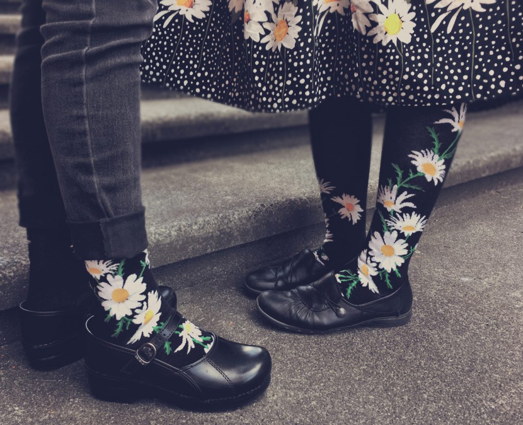 Modsocks {DAISIES} women's crew + knee high