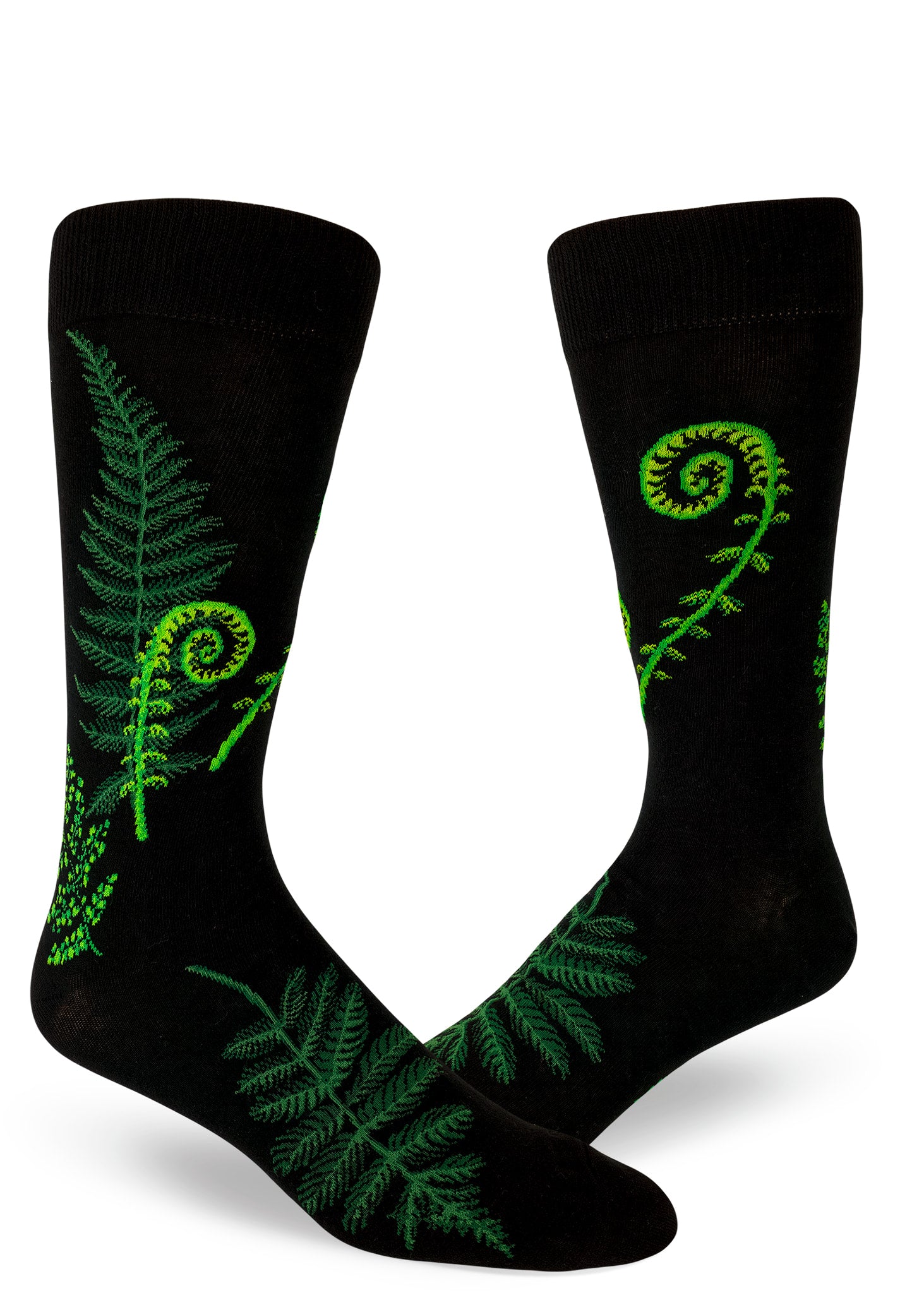 Modsocks {FERNS + FIDDLEHEADS} knee high + men's crew