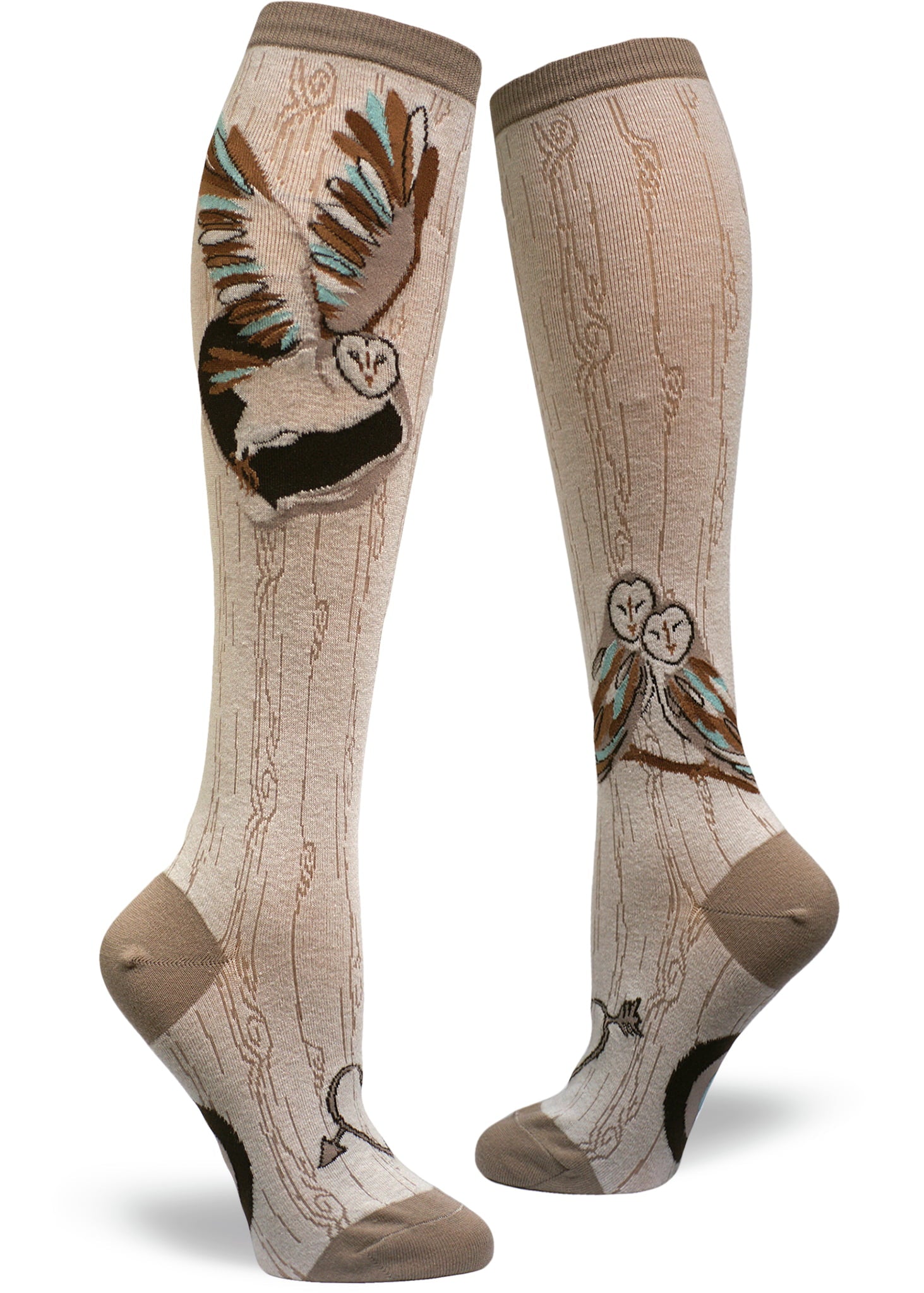 Modsocks {BARN OWL} knee high