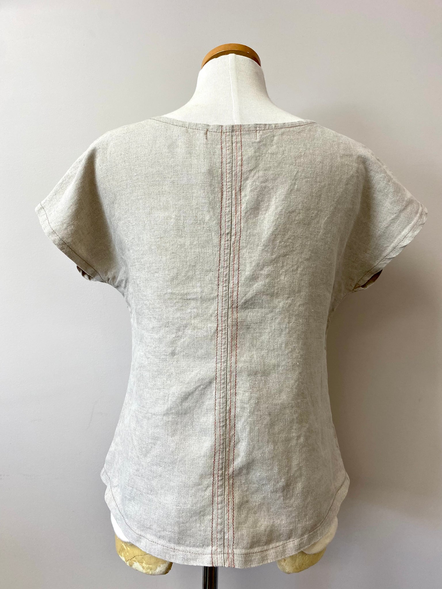 Maria Top {LINEN} w/stitching