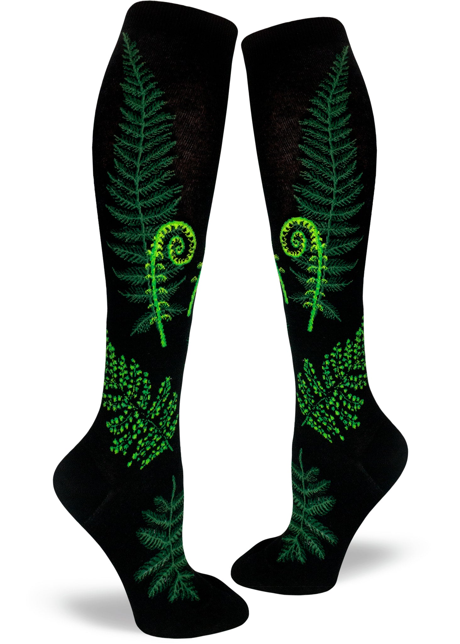 Modsocks {FERNS + FIDDLEHEADS} knee high + men's crew