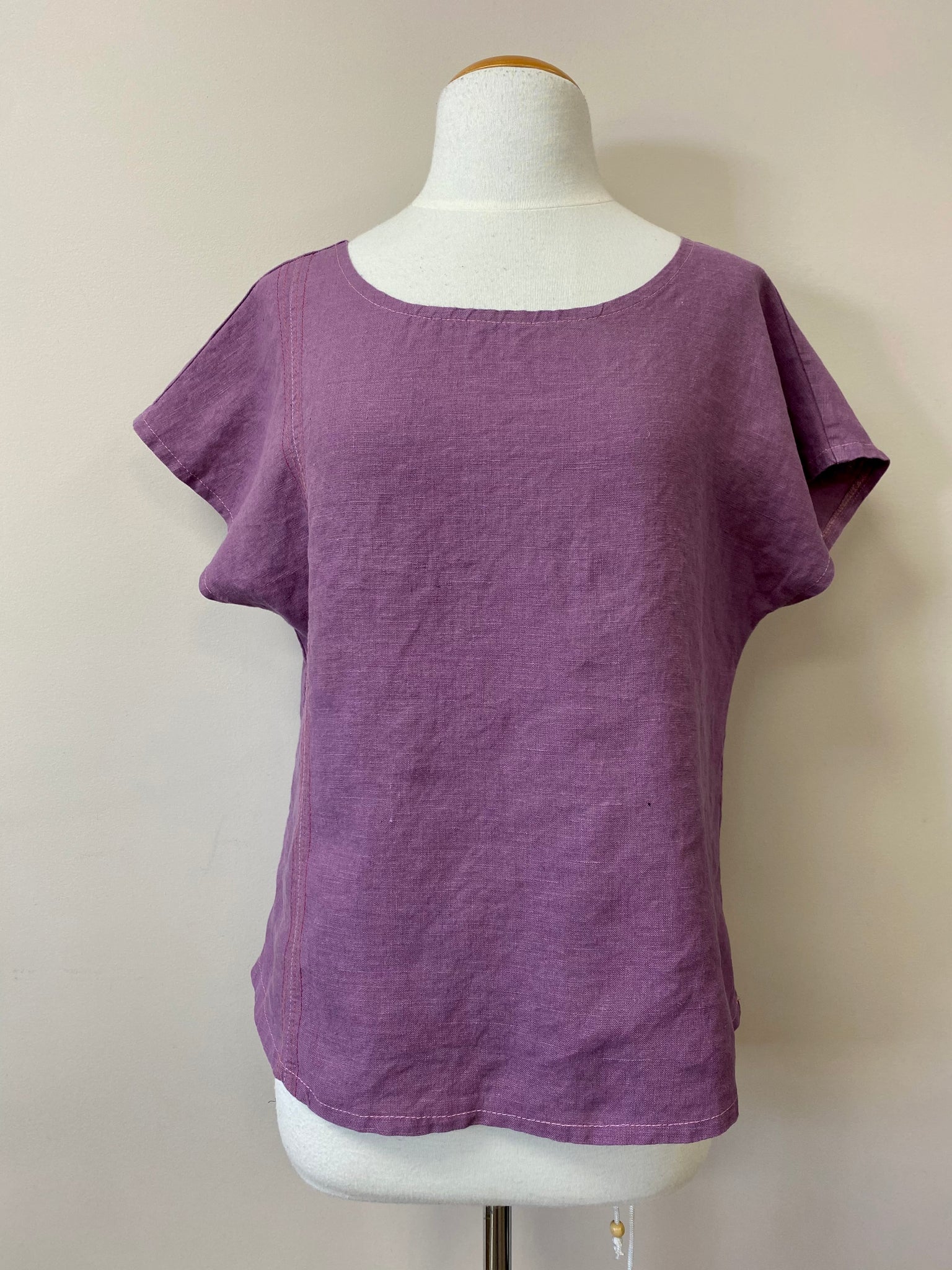 Maria Top {LINEN} w/stitching