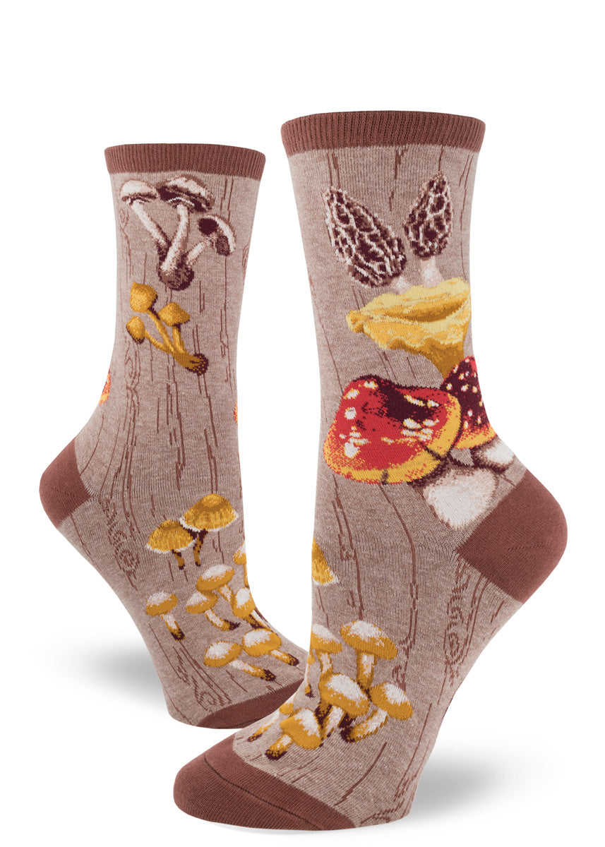 Modsocks {MUSHROOMS}  knee high + women/men's crew
