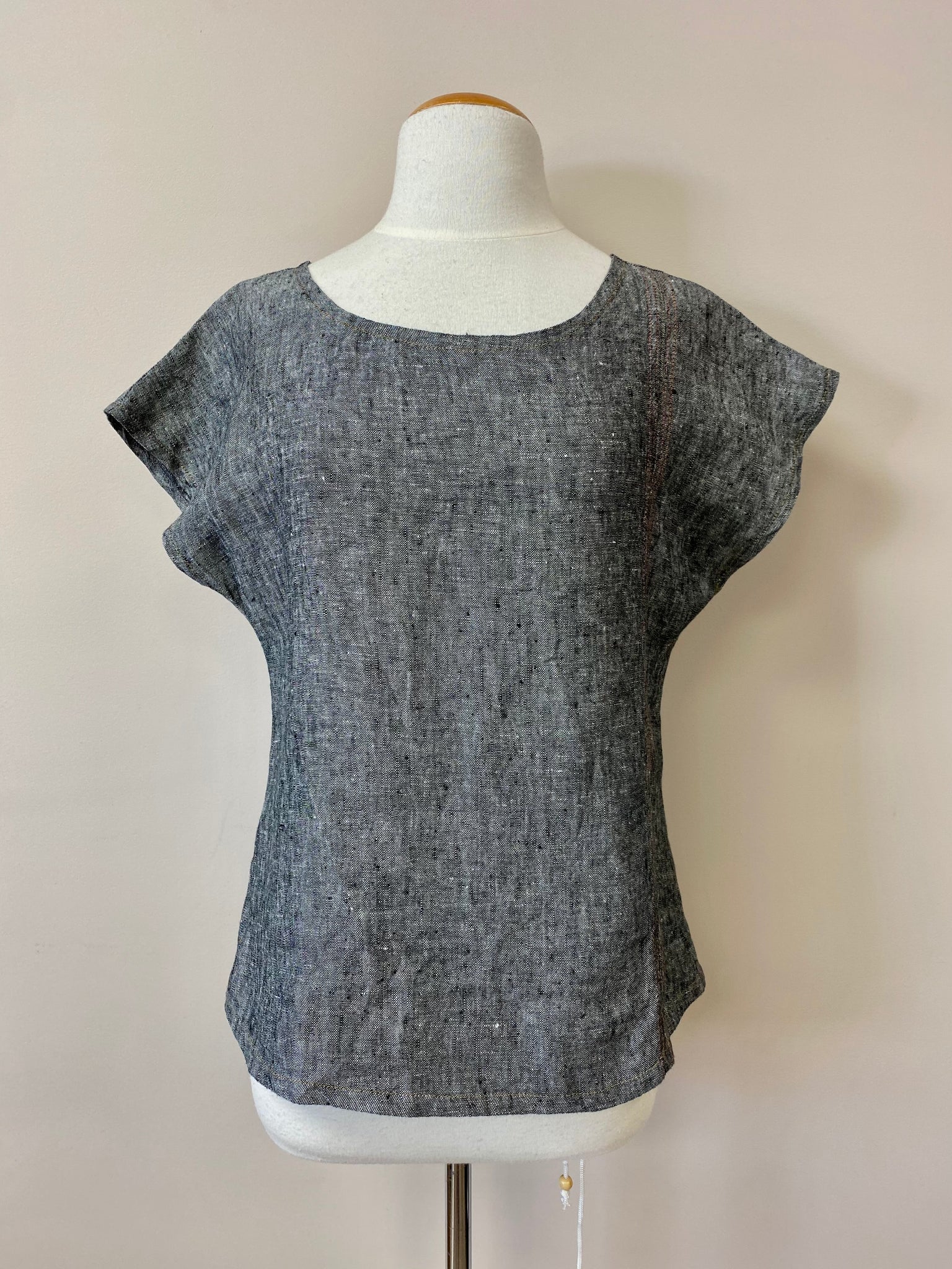 Maria Top {LINEN} w/stitching