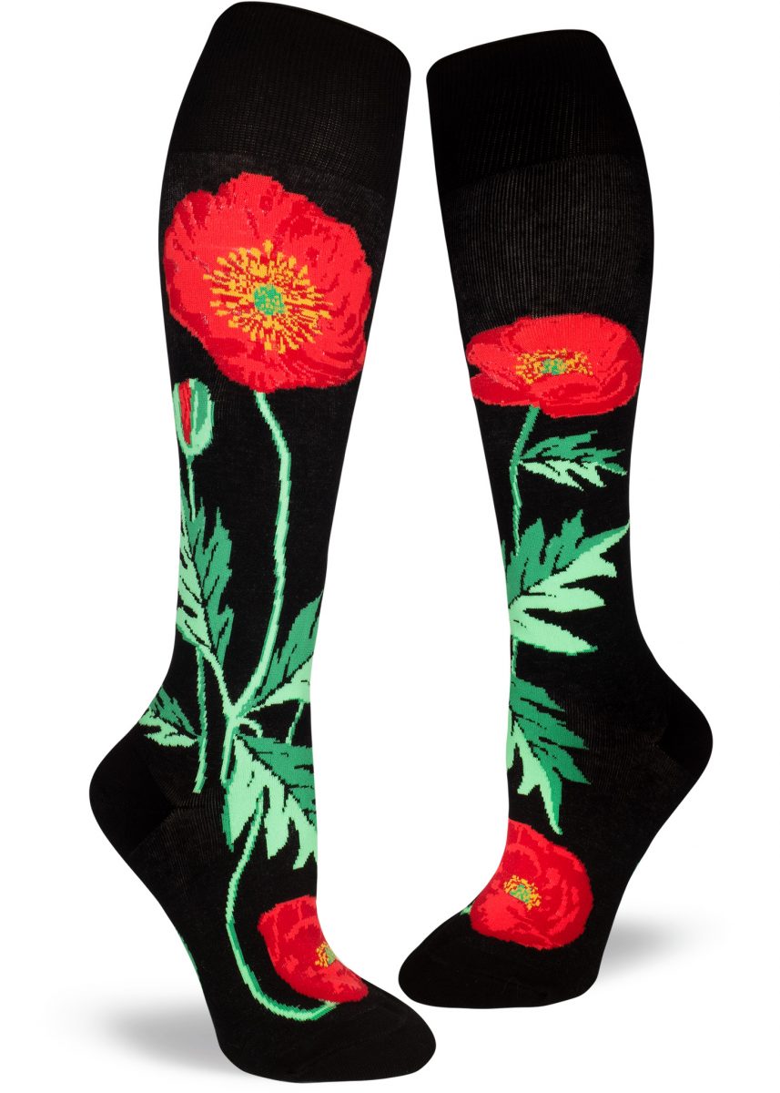 Modsocks {POPPIES} knee high