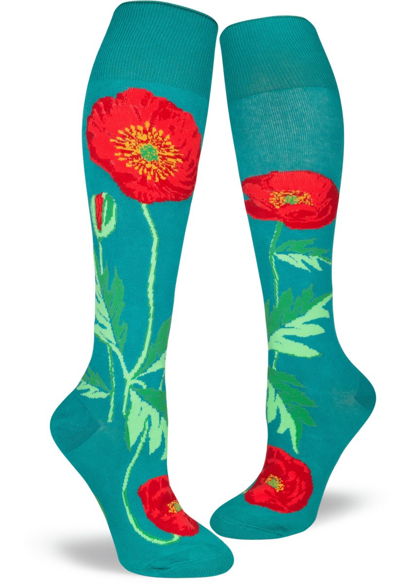 Modsocks {POPPIES} knee high