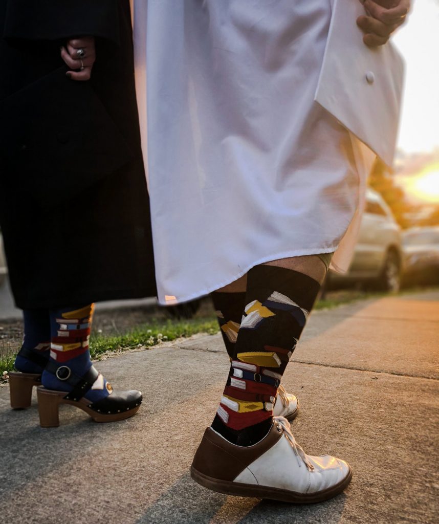 Modsocks {BIBLIOPHILE} women's crew + knee high