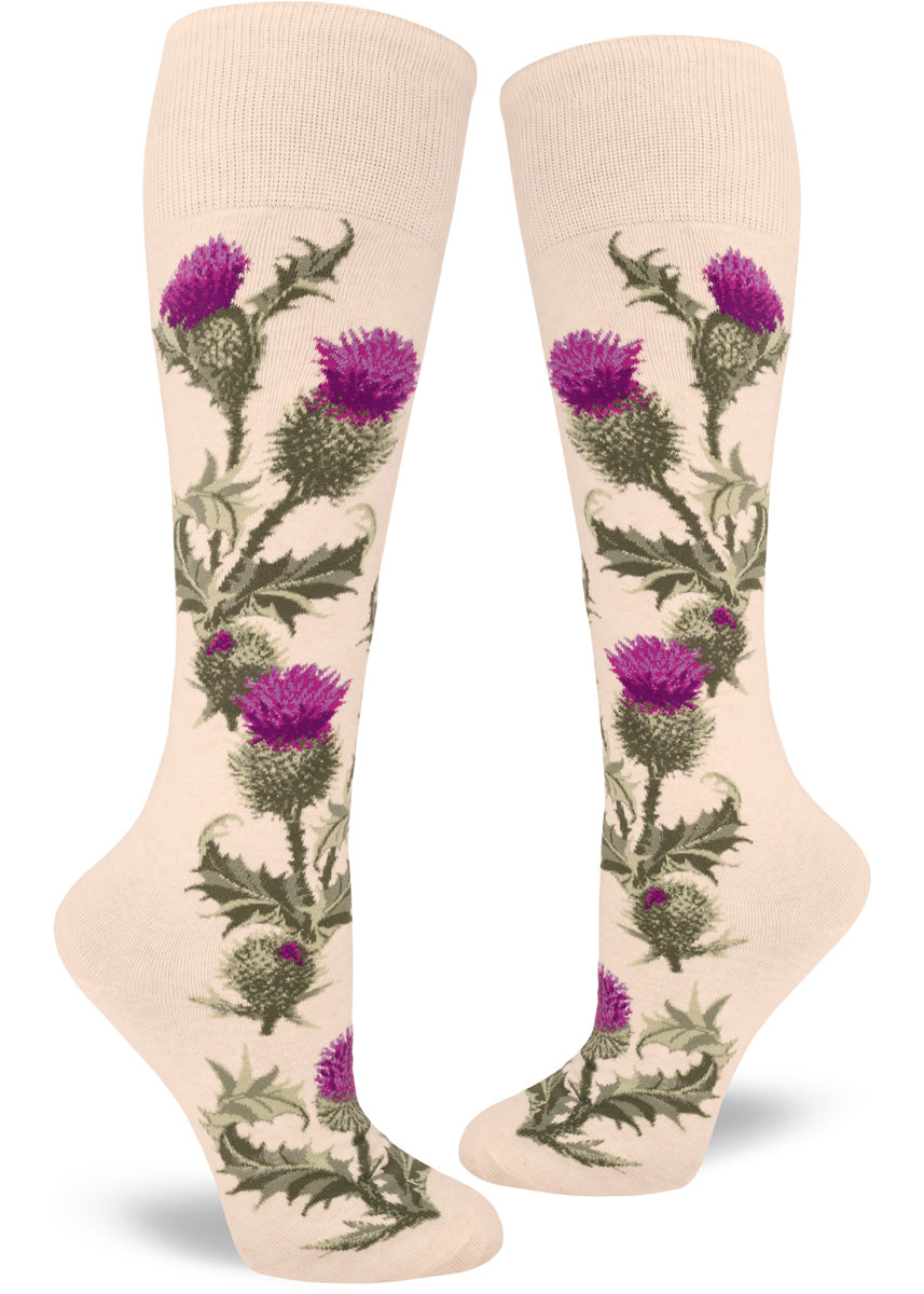Modsocks {THISTLE} men's crew, women's crew + knee high