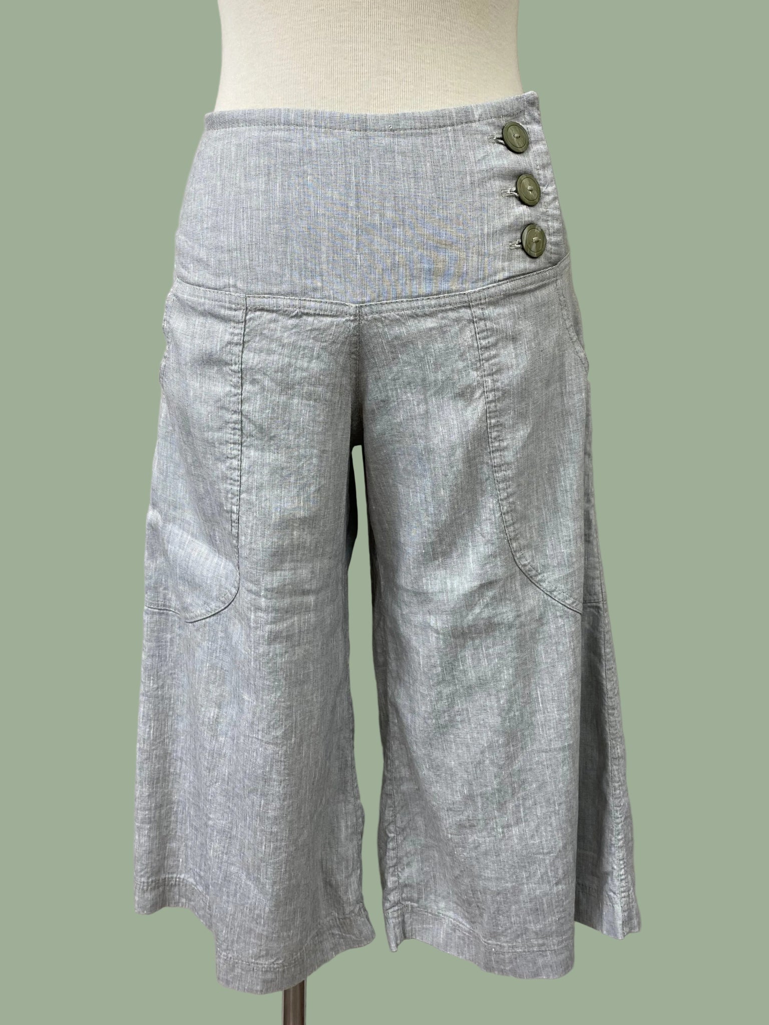 Bella Victoria CAPRI {LINEN/VISCOSE} sage/white