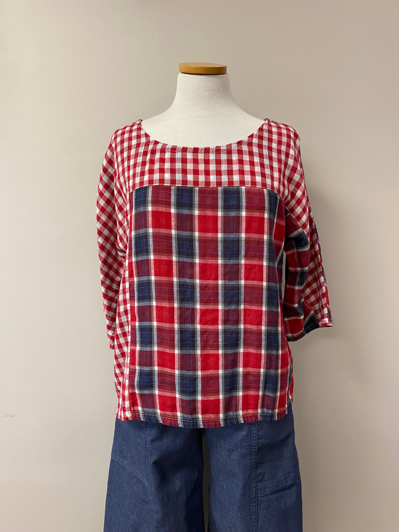 Shirley {TOP} cotton plaid