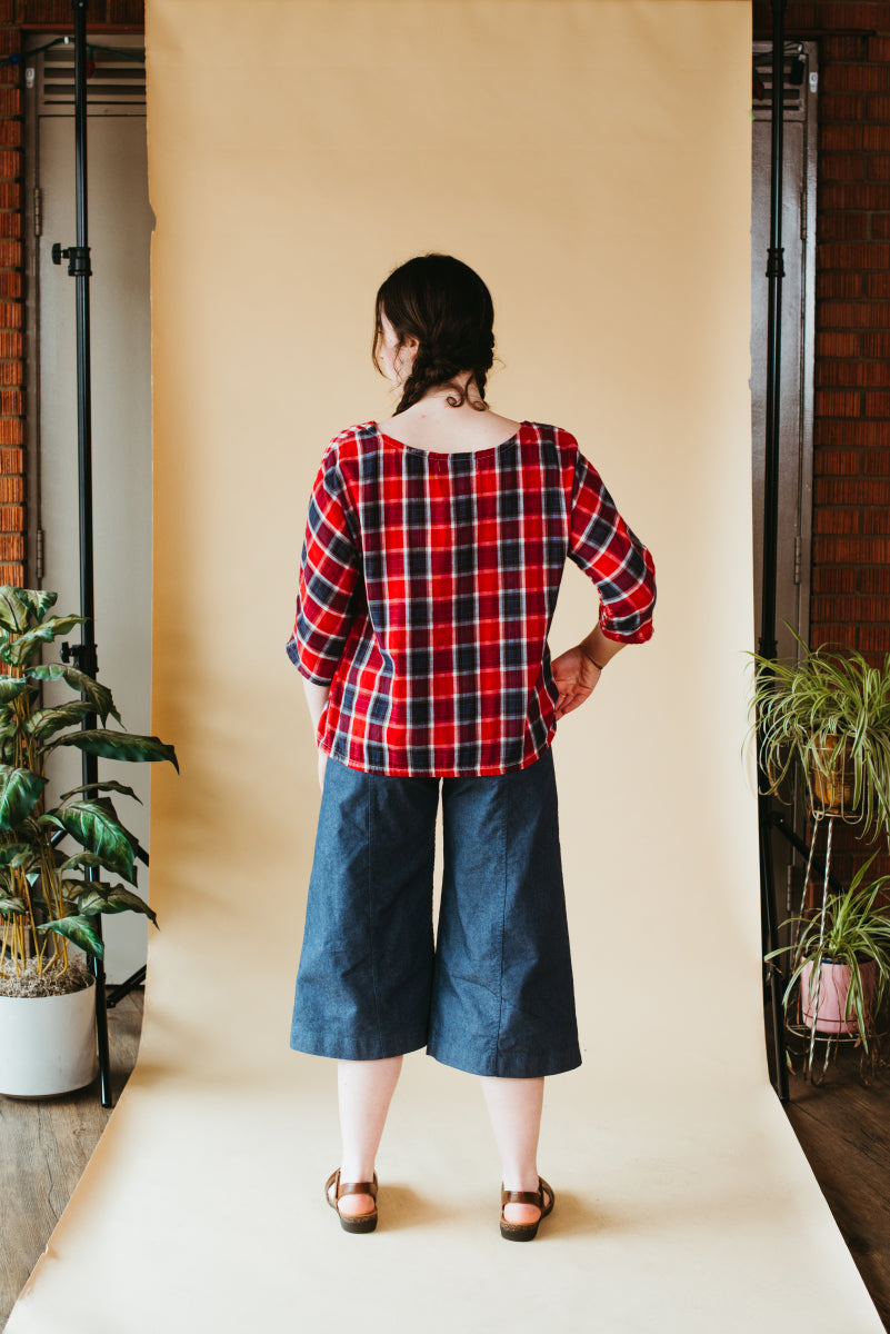 Shirley {TOP} cotton plaid