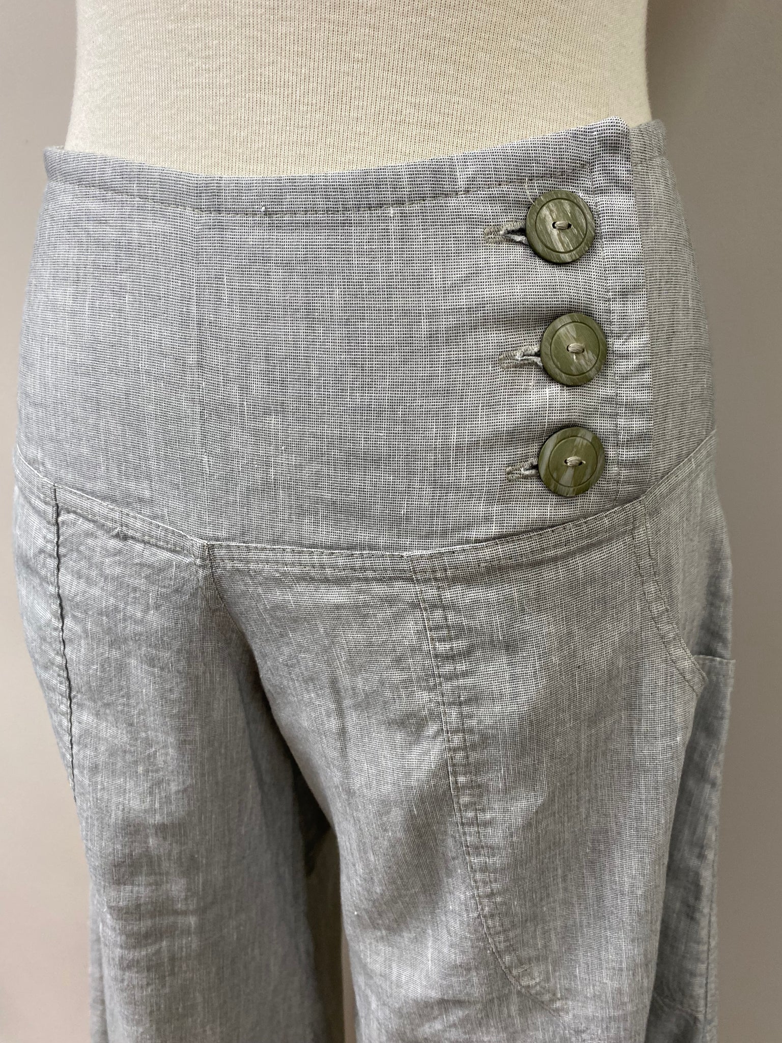 Bella Victoria CAPRI {LINEN/VISCOSE} sage/white