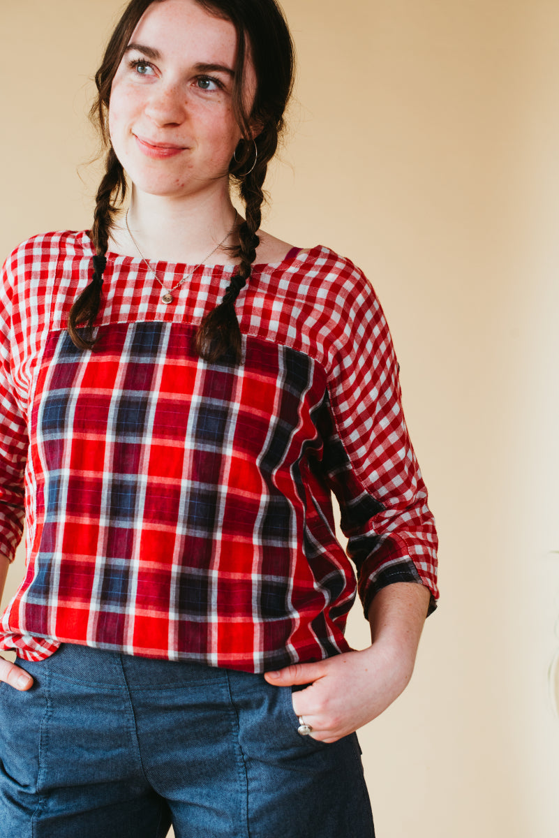 Shirley {TOP} cotton plaid