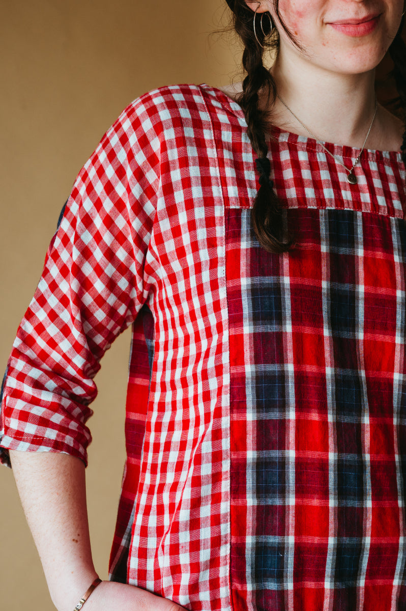 Shirley {TOP} cotton plaid