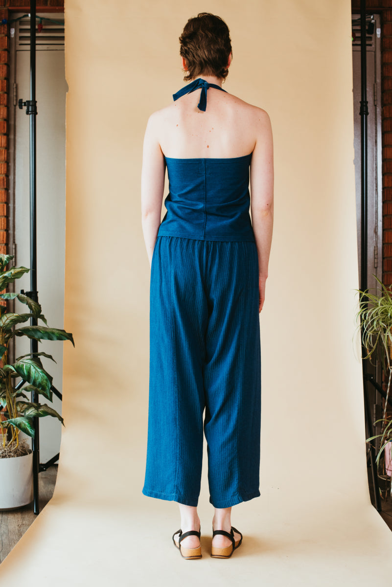 Beach {HALTER} denim knit