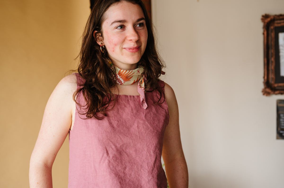 Christene {CROP TANK} Linen