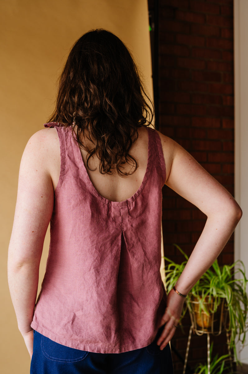 Christene {CROP TANK} Linen