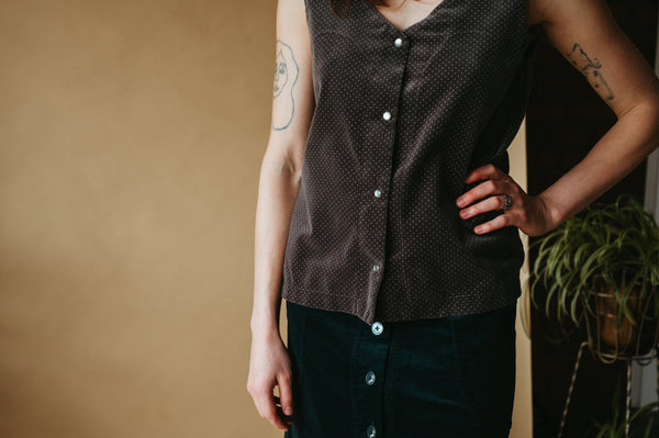 Nadia {VEST} velveteen