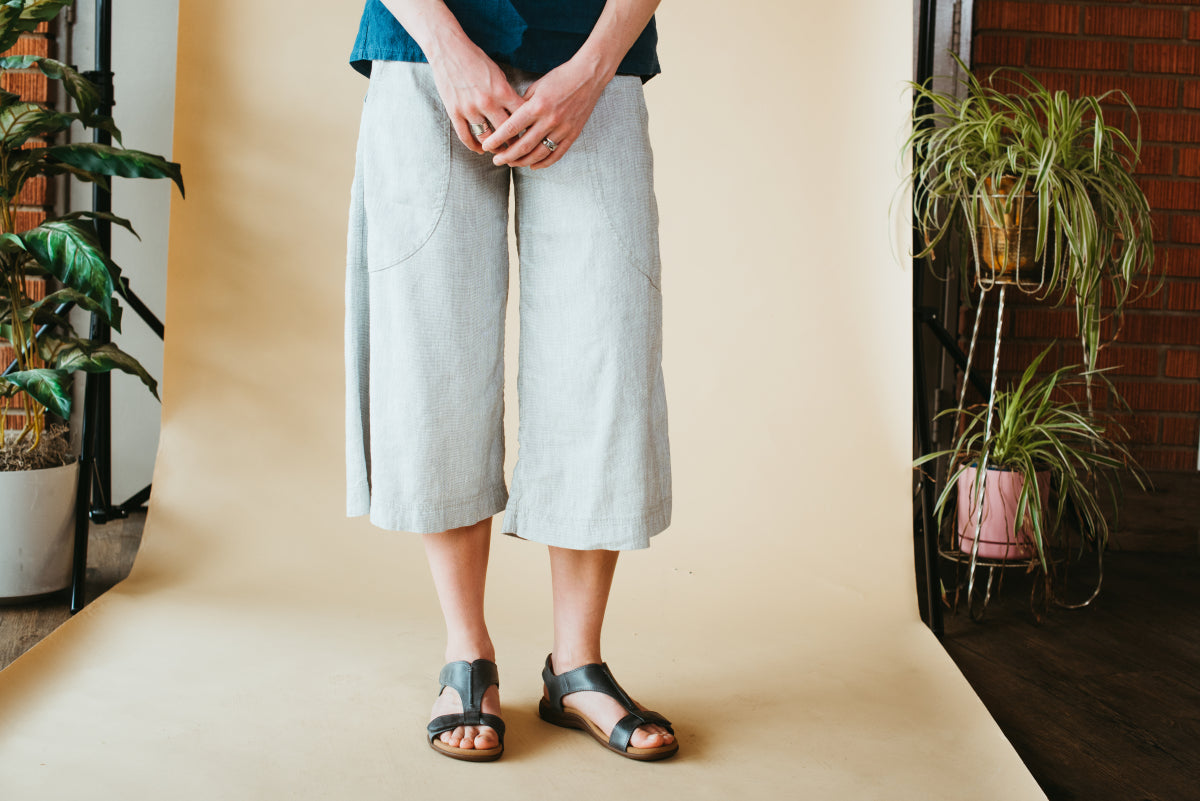 Bella Victoria CAPRI {LINEN/VISCOSE} sage/white