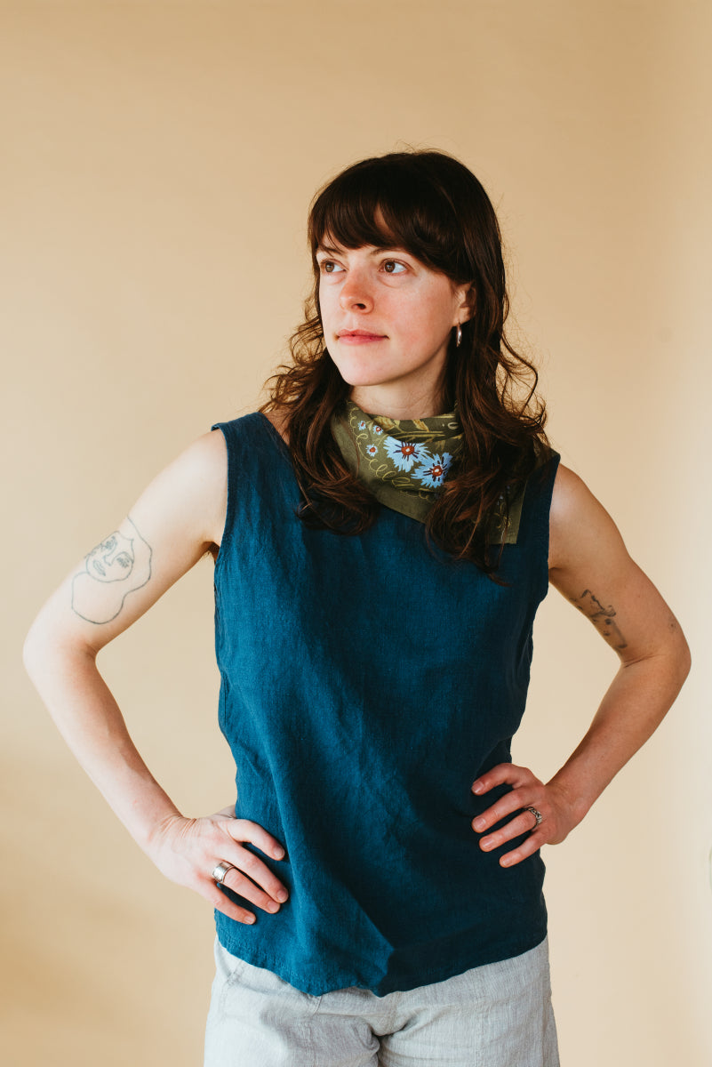 Christene {CROP TANK} Linen