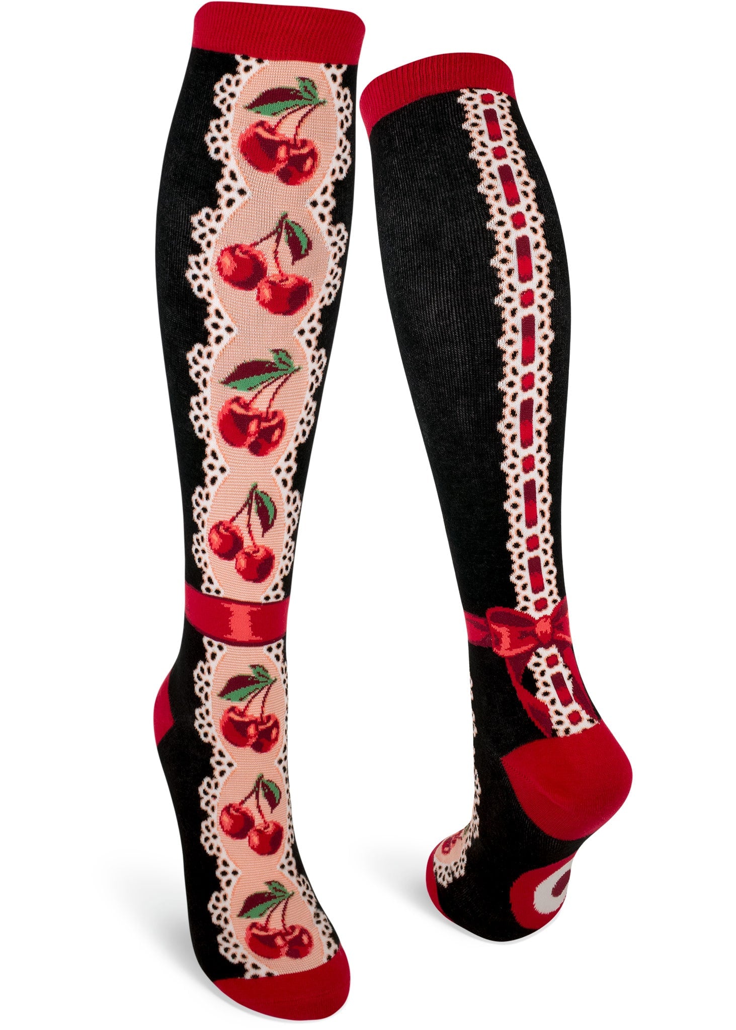 Modsocks {CHERRIES} knee high
