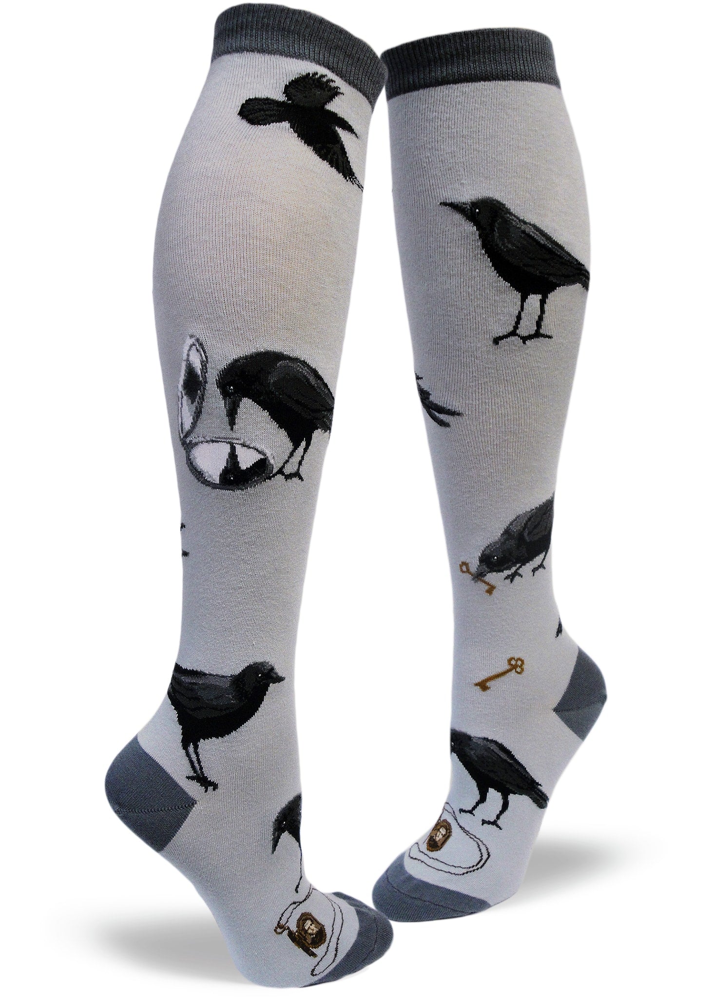 Modsocks {CURIOUS CROWS} knee high