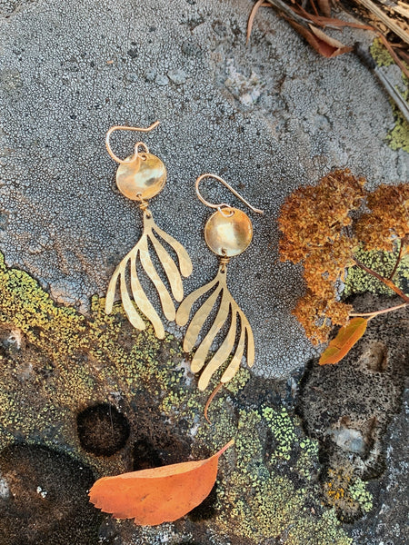 Fluff Hardware {SEA FERN} earrings